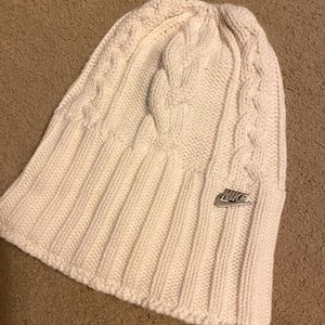 Nike White knit Beanie